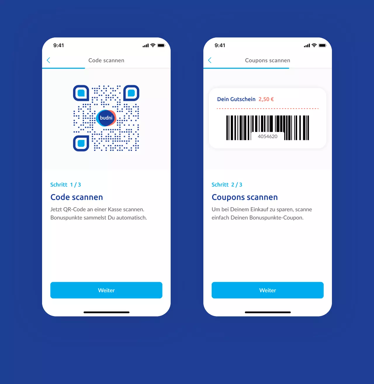 Scan and Go - scan generated QR code and coupons